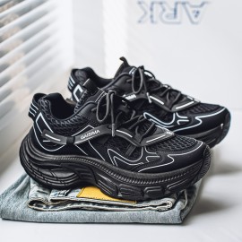 Trendy Ins Thick-Soled Niche Shoes | Casual Men'S Shoes Size 39, Upper, PVC Sole, Fabric Insole, Slip-On Closure, All-Season