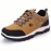 Men'S Low-Top Hiking Sneakers - Non-Slip, Durable EVA & Faux Upper, Breathable Mesh Lining, Lace-Up Casual Sports Shoes for All-Season Wear, Brown with Red Accents, Hiking Footwear | Stylish Hiking Shoes | Durable Footwear, Hiking Accessories