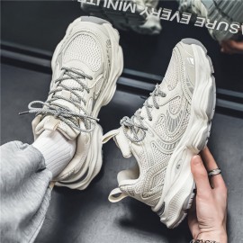 Breathable Aesthetic Sneakers | Sophisticated Inclusive Sizing, Flexible Support, Elegant Versatile Thick-Soled, Lightweight Durable High-Traction, Fashionable Footwear for Daily & Casual Use