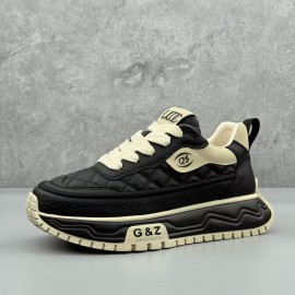 Men's Winter Height-Increasing Sneakers - Low-Top Thick-Soled Shoes for Height, Sole & Fabric Upper, Casual Sportswear Suitable for Students, Daily Wear & Social Events - Discreet Lift