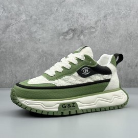 Men's Winter Height-Increasing Sneakers - Low-Top Thick-Soled Shoes for Height, Sole & Fabric Upper, Casual Sportswear Suitable for Students, Daily Wear & Social Events - Discreet Lift