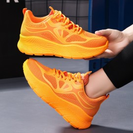 Women'S Knit Sneakers | Lightweight Low Cut Casual Shoes, Breathable Mesh Soft Sole Running Flats, Comfortable Everyday Wear, Lace-up Closure, Solid Color, Sports Style