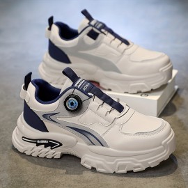 Men's Chunky Platform Sneakers - Breathable & Cushioned Sole, Lightweight Retro Dad Shoes Suitable for Gym, Hiking, Travel - Slip-Resistant Outsole, - Low-Top Training Sneakers