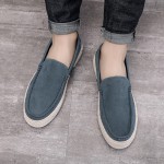 Men'S Slip-On Casual Shoes | Canvas Upper, Rubber Sole, Fabric Insole, Solid Color, Low Top - yexingman
