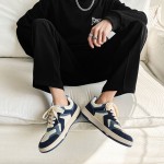 Men's Korean Style Korean K-Drama Korean Fashion Sneakers - Breathable Low-Top Round Toe Flat Sole Casual School & Daily Wear Korean Footwear (Hand Washable Fabric) - - Student Shoes for & Men, Women Shoes