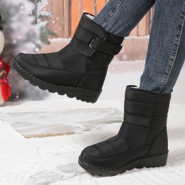 Women's High Quality Non-Slip Winter Snow Boots with Thickened Warm - Heavy-Duty Mid-Calf Outdoor Boots Suitable for Ice, Snow, Slush & Urban Commuting - Sole & Closure (Northeast Design)
