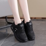 Mesh Breathable sneakers Women New Spring and Autumn | Lightweight Soft Bottom Running Shoes with PVC Upper, Fabric Insole, Rubber Sole, Lace-up Closure