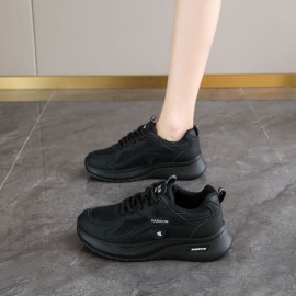 Mesh Breathable sneakers Women New Spring and Autumn | Lightweight Soft Bottom Running Shoes with PVC Upper, Fabric Insole, Rubber Sole, Lace-up Closure