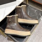 Women's Winter Warm Fleece-Lined Short Snow Boots with Height Increase, Thick Non-Slip PVC Sole & Upper - Round Toe Casual Weather Boots for Ice, Snow, and Daily Use (Zipper Closure)